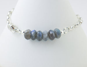 Labradorite Bead & Chain Bracelet