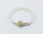Lightening Whelk & Opalite Bead Bracelet