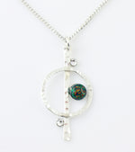 Hammered Circle & Stick Pendant: Small