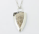 Fossil Coral Shield Pendant