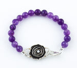 Anemone & Amethyst Beaded Bracelet