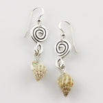 Mini Shell & Swirl Drop Earrings