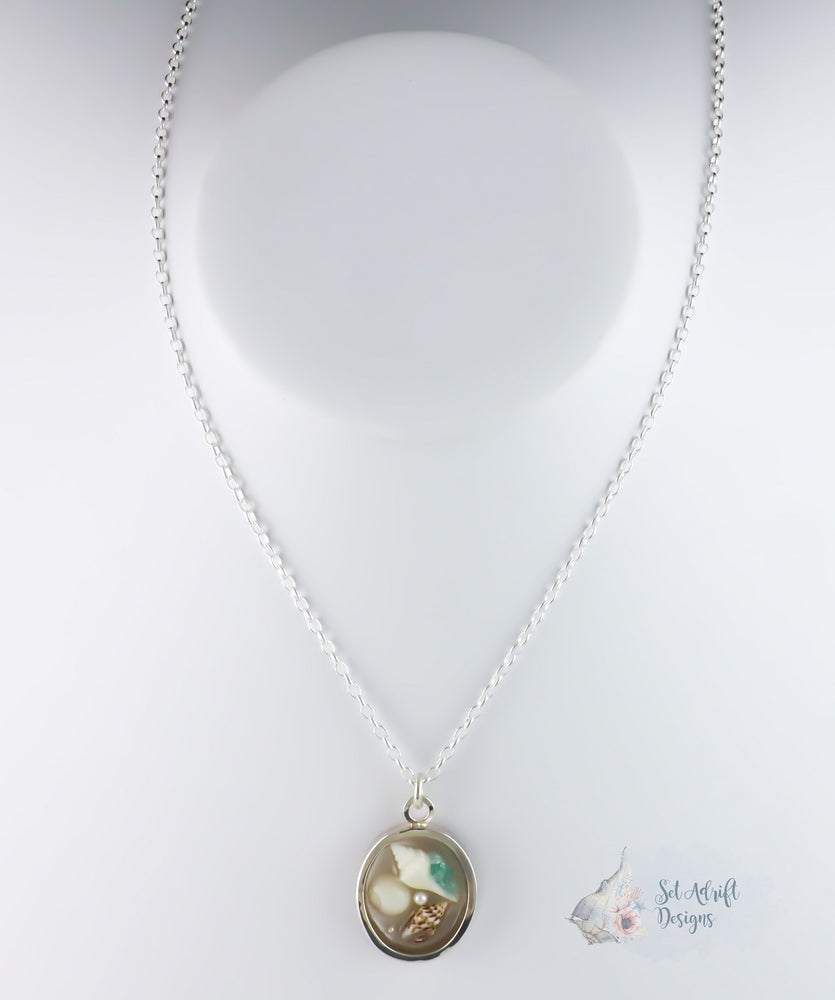 Sterling Silver Oval Bezel Pendant