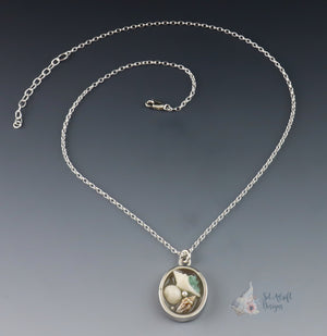 
            
                Load image into Gallery viewer, Sterling Silver Oval Bezel Pendant
            
        