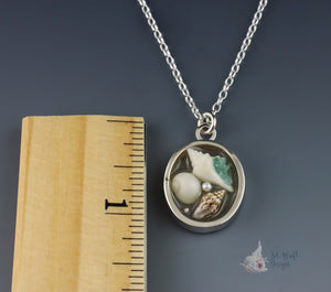 
            
                Load image into Gallery viewer, Sterling Silver Oval Bezel Pendant
            
        
