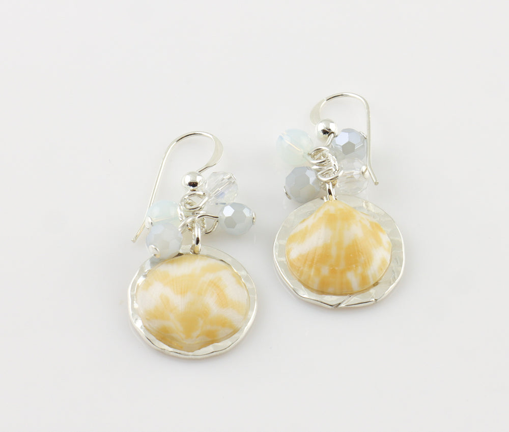 
            
                Load image into Gallery viewer, Bittersweet Clam Shell Drop Earrings
            
        