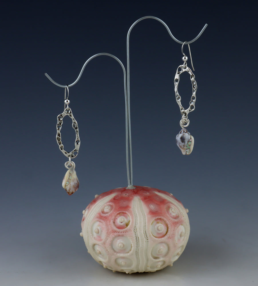 Sterling Silver and Dove Shell Drop Earrings