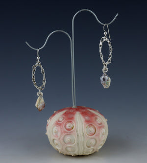 Sterling Silver and Dove Shell Drop Earrings